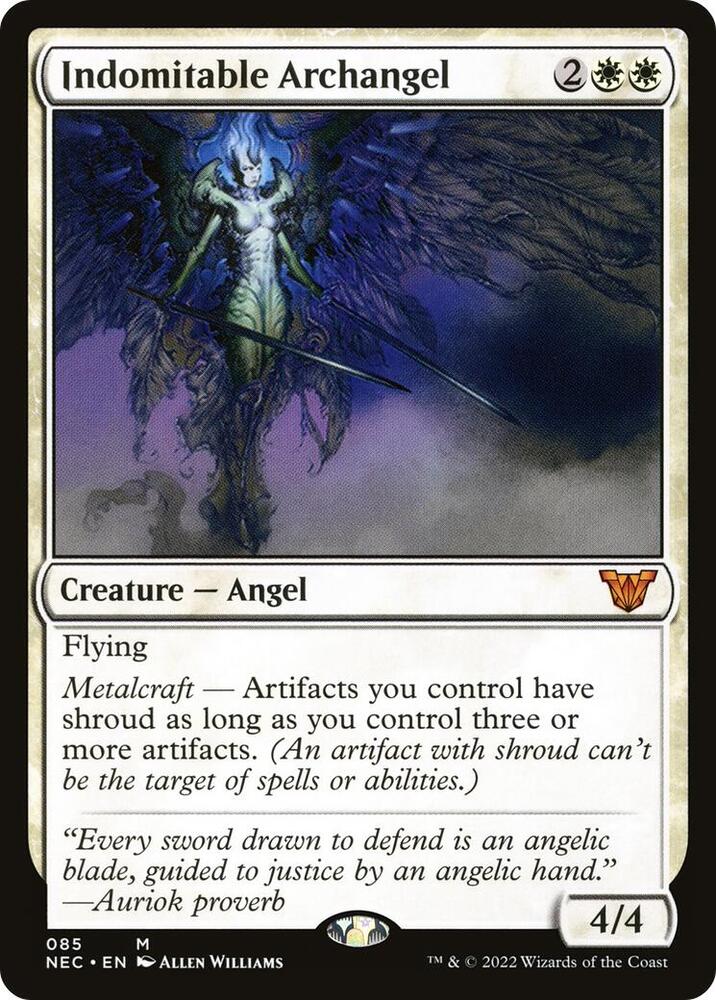 Indomitable Archangel 85 card from Commander: Kamigawa: Neon Dynasty