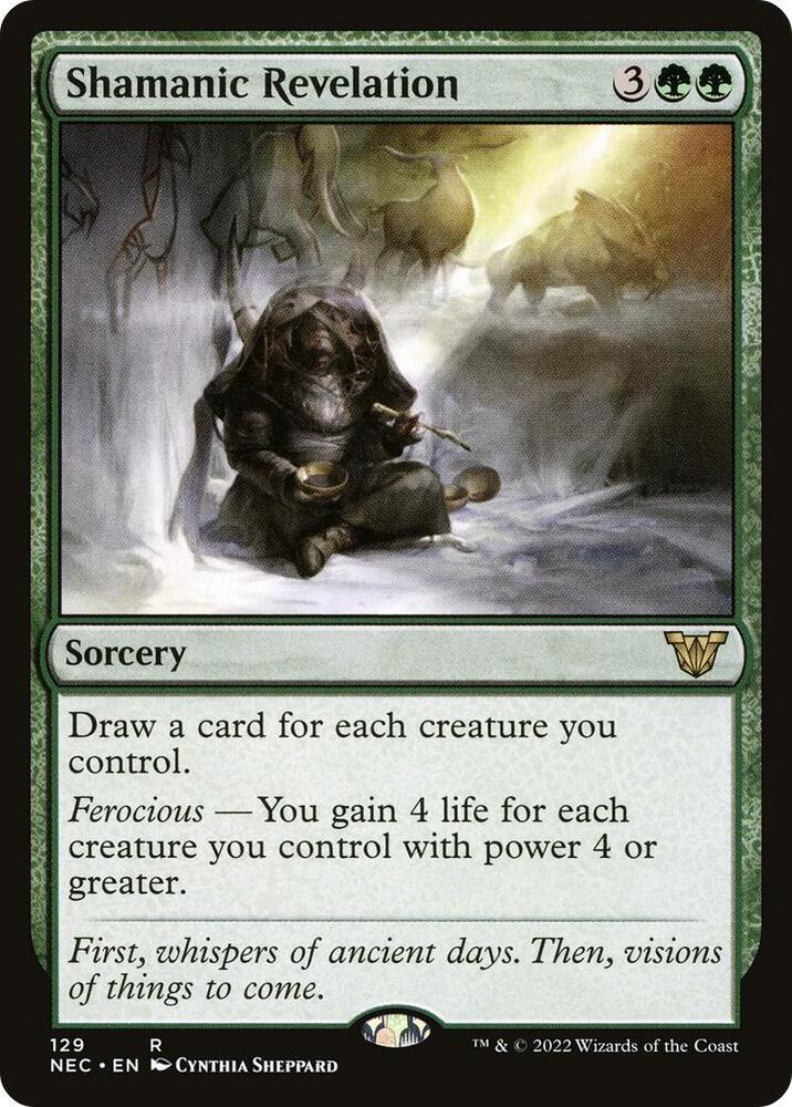 Shamanic Revelation 129 card from Commander: Kamigawa: Neon Dynasty