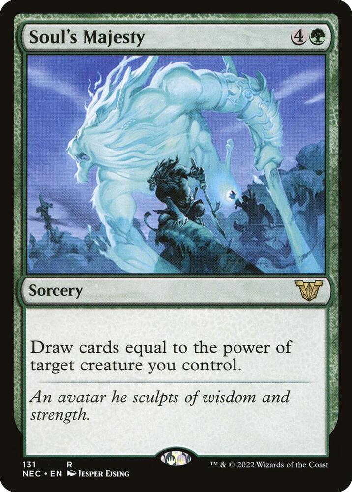 Soul's Majesty 131 card from Commander: Kamigawa: Neon Dynasty