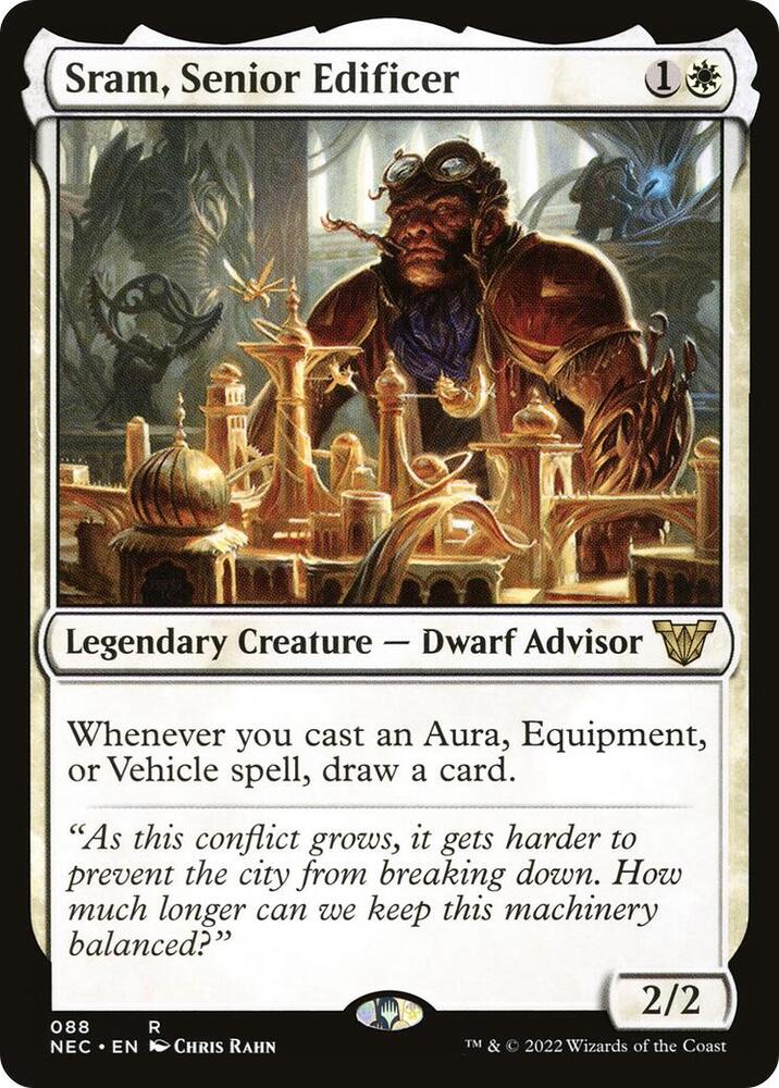 Sram, Senior Edificer 88 card from Commander: Kamigawa: Neon Dynasty