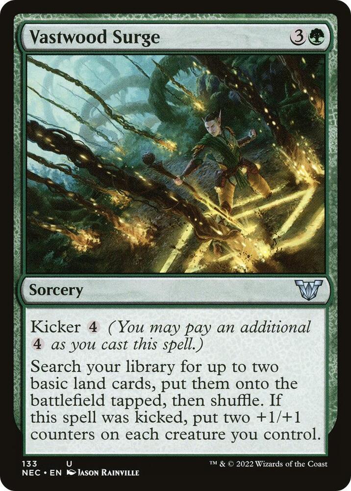 Vastwood Surge 133 card from Commander: Kamigawa: Neon Dynasty