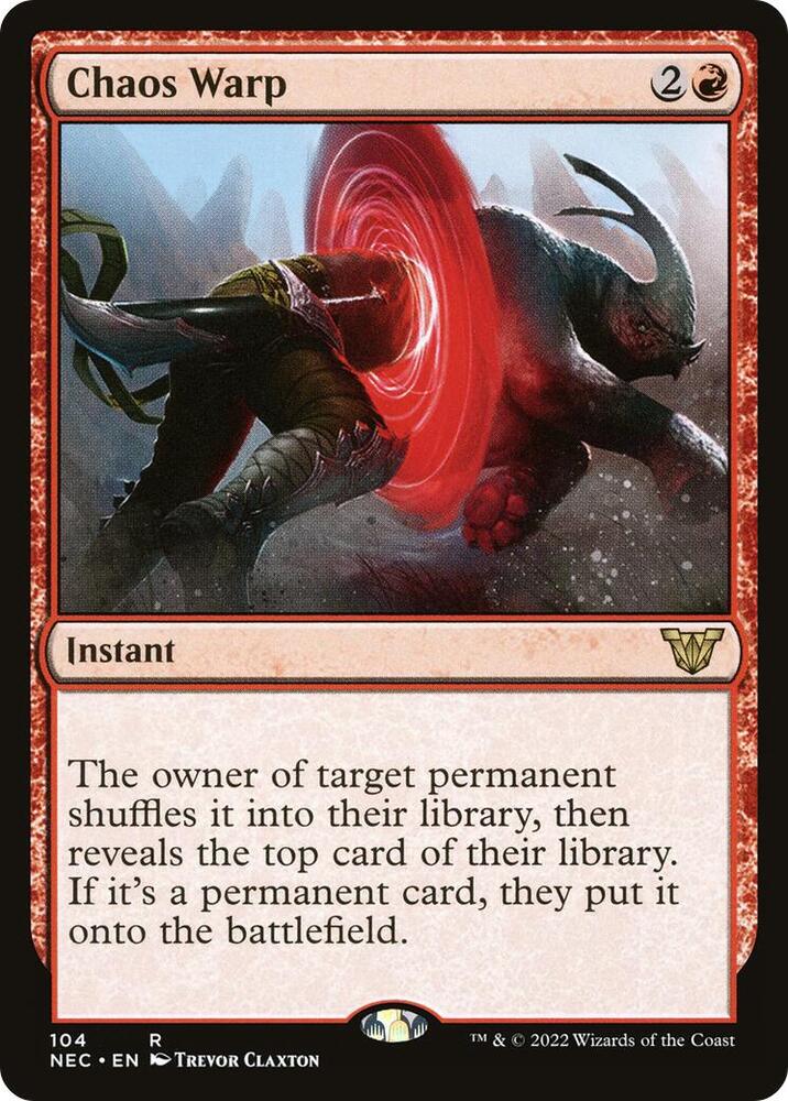 Chaos Warp 104 card from Commander: Kamigawa: Neon Dynasty