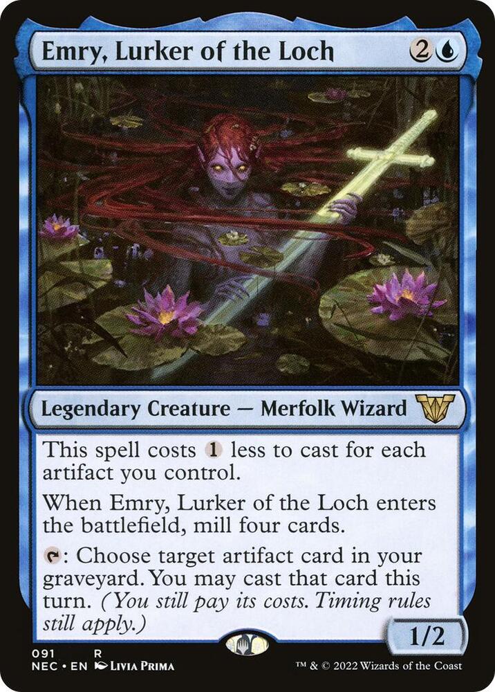 Emry, Lurker of the Loch 91 card from Commander: Kamigawa: Neon Dynasty