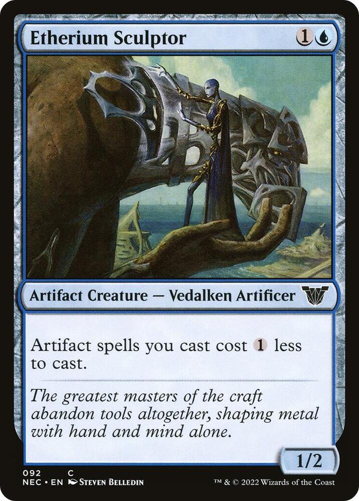 Etherium Sculptor 92 card from Commander: Kamigawa: Neon Dynasty