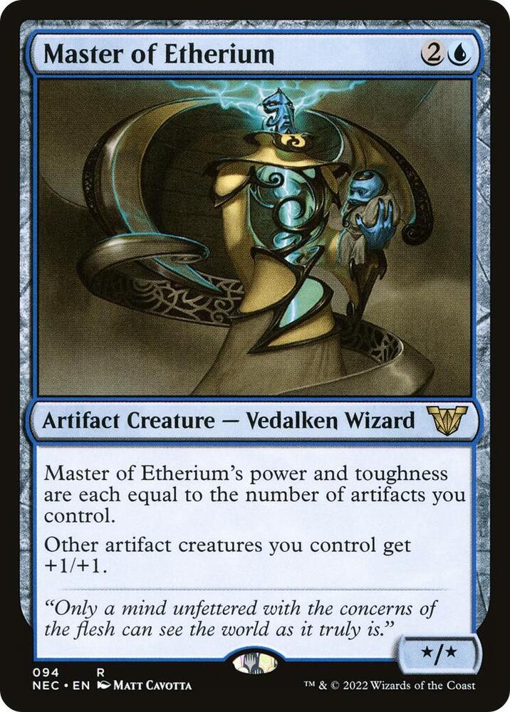 Master of Etherium 94 card from Commander: Kamigawa: Neon Dynasty
