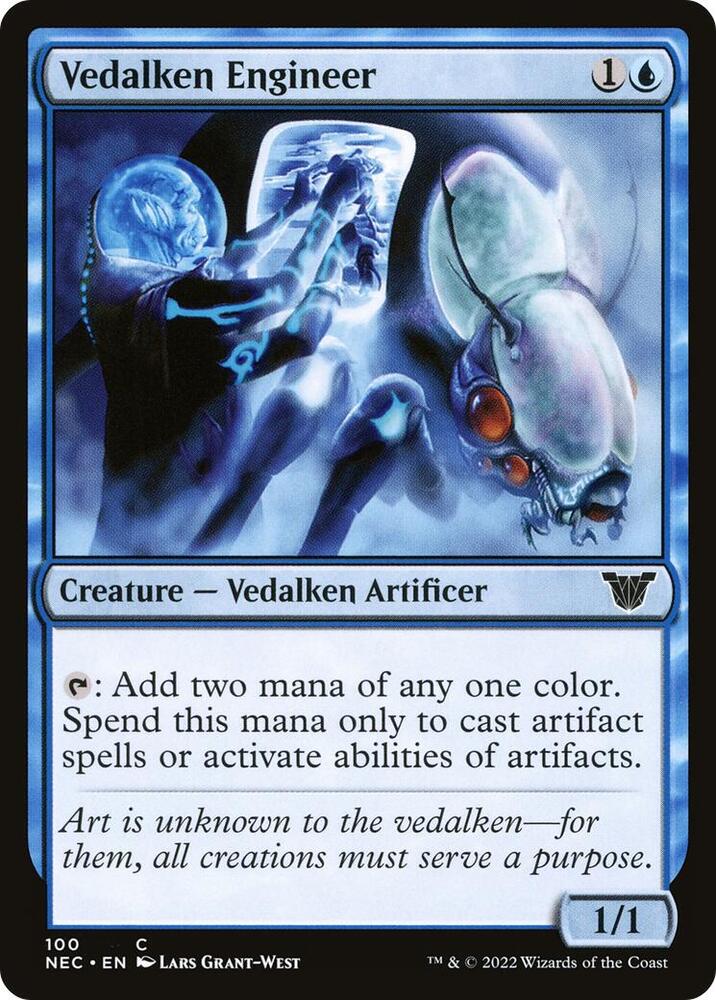 Vedalken Engineer 100 card from Commander: Kamigawa: Neon Dynasty