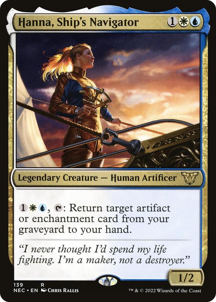 Hanna, Ship's Navigator 139 card from Commander: Kamigawa: Neon Dynasty