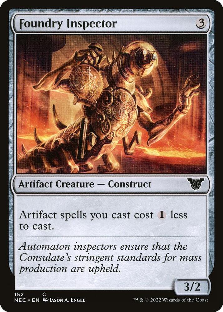 Foundry Inspector 152 card from Commander: Kamigawa: Neon Dynasty