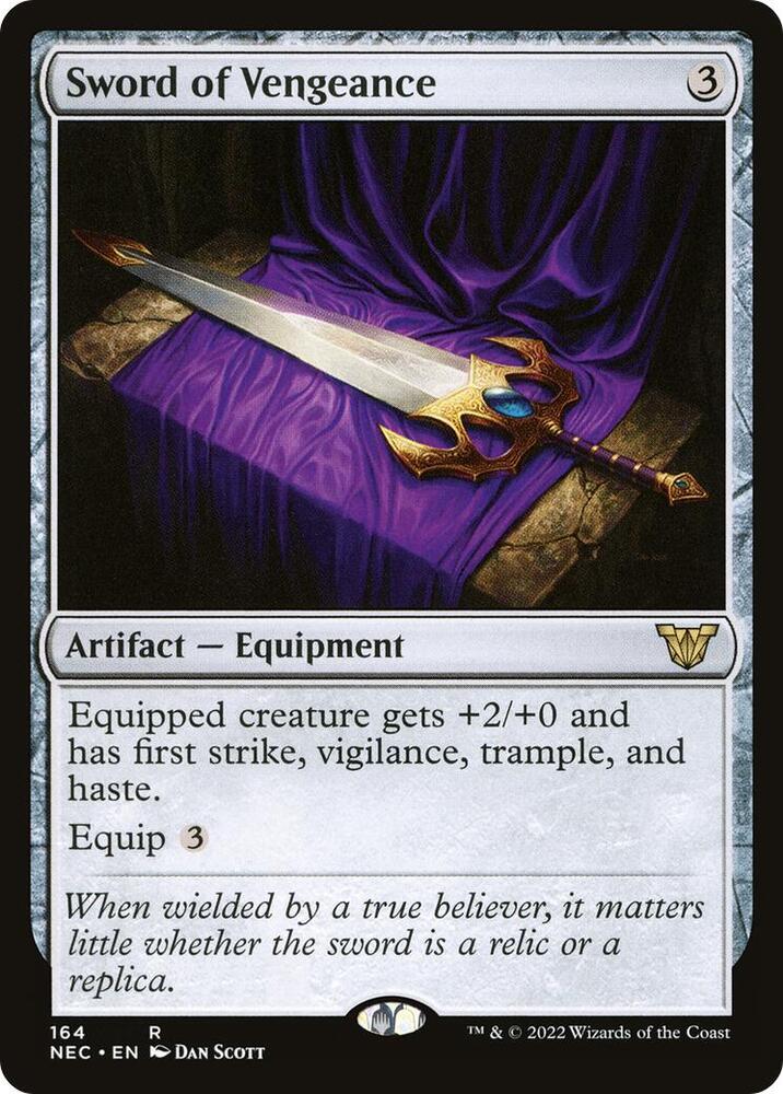 Sword of Vengeance 164 card from Commander: Kamigawa: Neon Dynasty