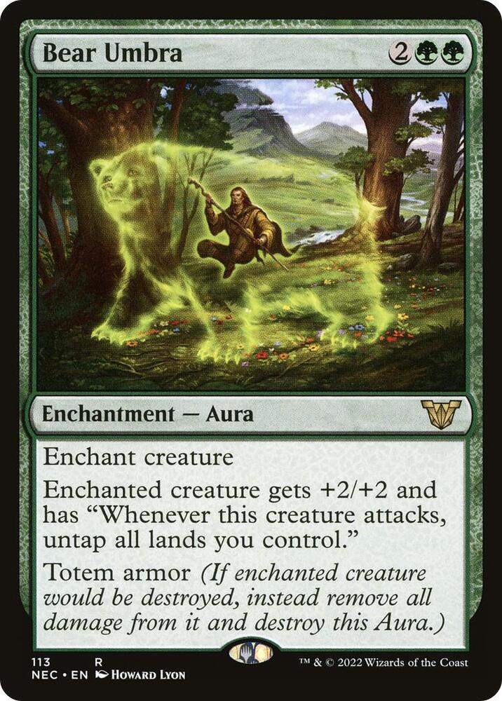 Bear Umbra 113 card from Commander: Kamigawa: Neon Dynasty