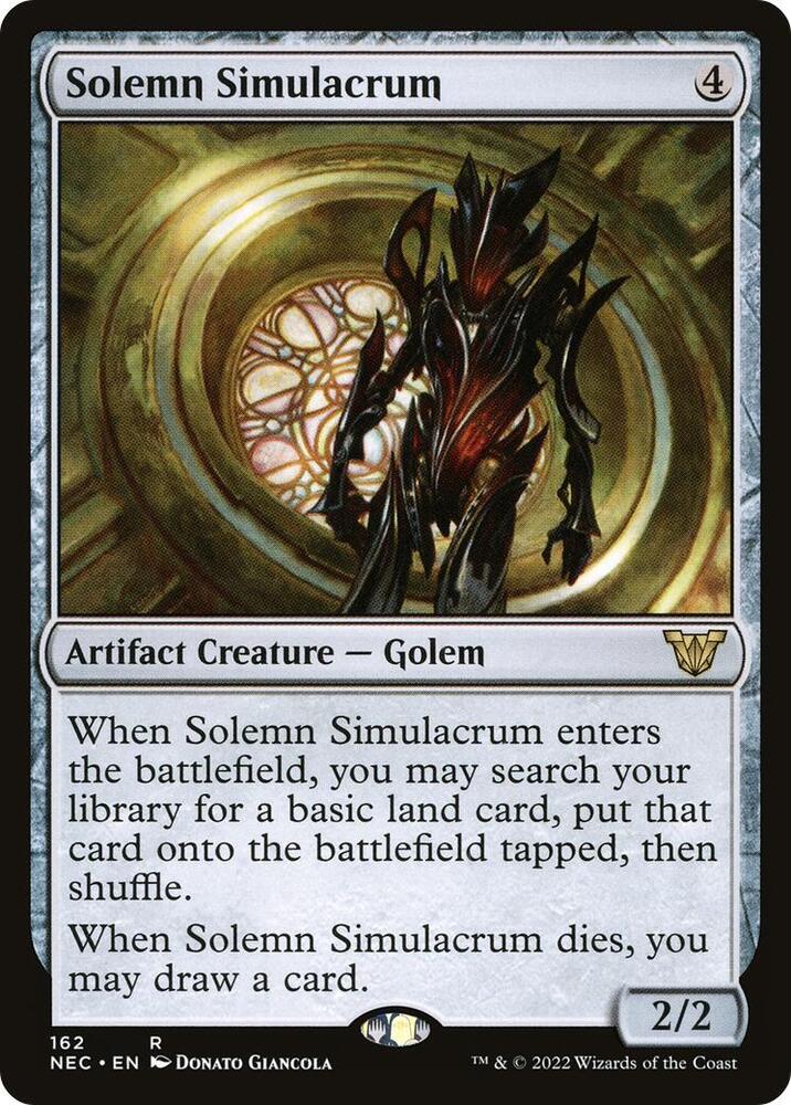 Solemn Simulacrum 162 card from Commander: Kamigawa: Neon Dynasty
