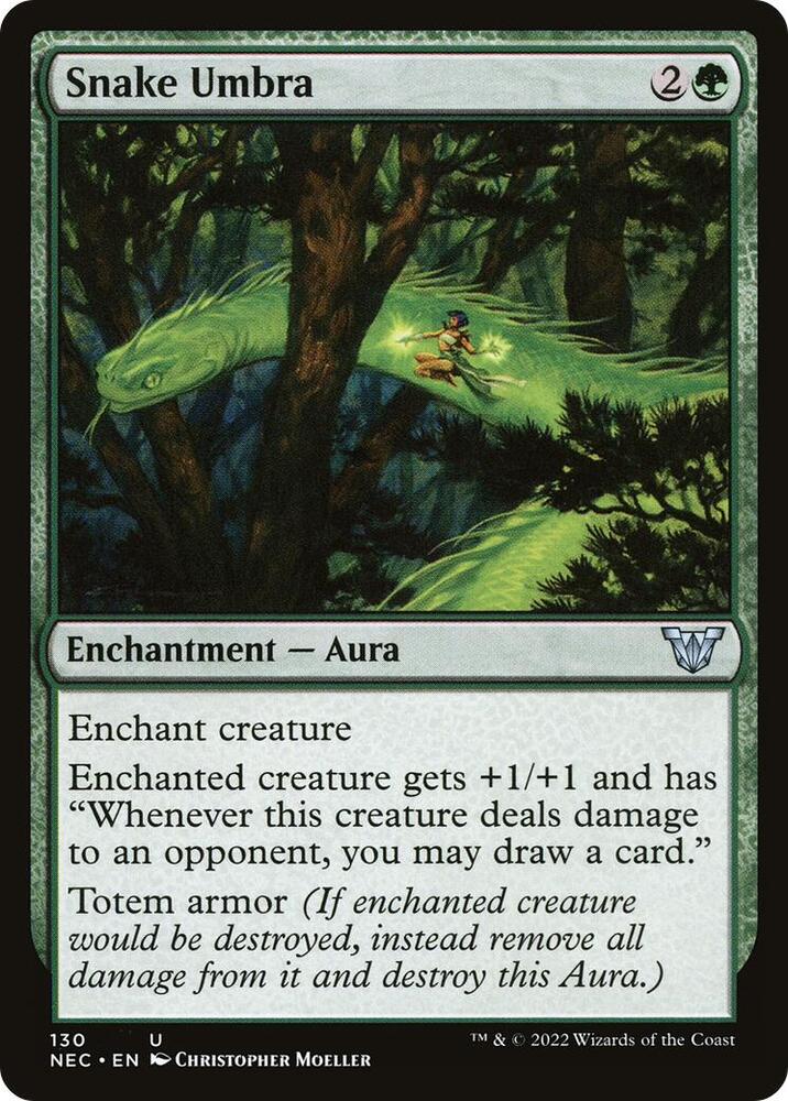 Snake Umbra 130 card from Commander: Kamigawa: Neon Dynasty