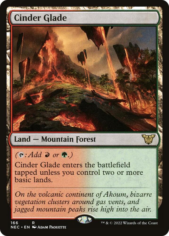 Cinder Glade 166 card from Commander: Kamigawa: Neon Dynasty