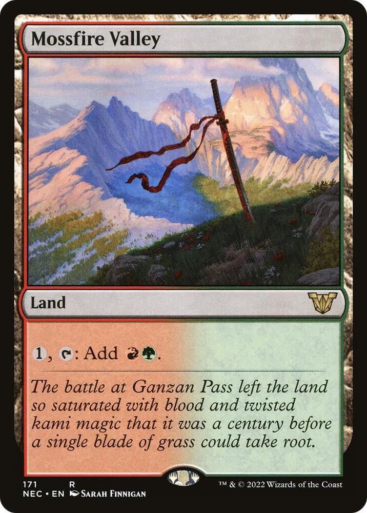 Mossfire Valley 171 card from Commander: Kamigawa: Neon Dynasty
