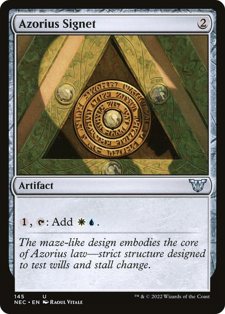 Azorius Signet 145 card from Commander: Kamigawa: Neon Dynasty
