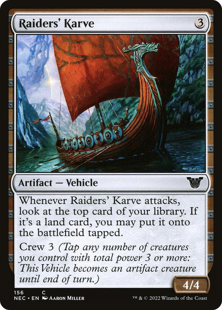Raiders' Karve 156 card from Commander: Kamigawa: Neon Dynasty