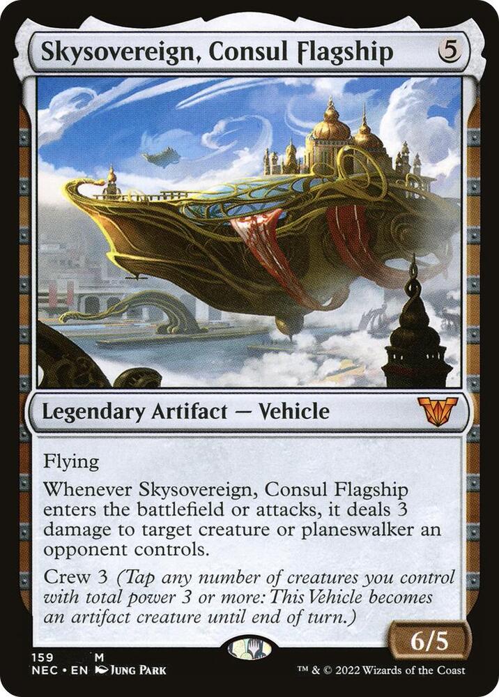 Skysovereign, Consul Flagship 159 card from Commander: Kamigawa: Neon Dynasty