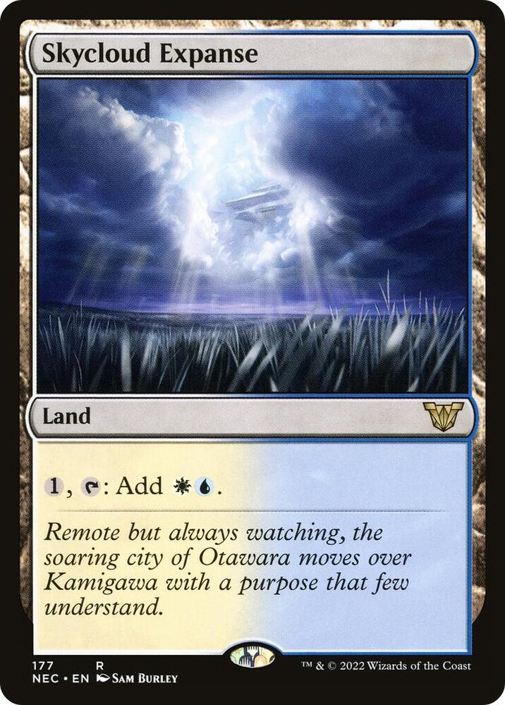 Skycloud Expanse 177 card from Commander: Kamigawa: Neon Dynasty