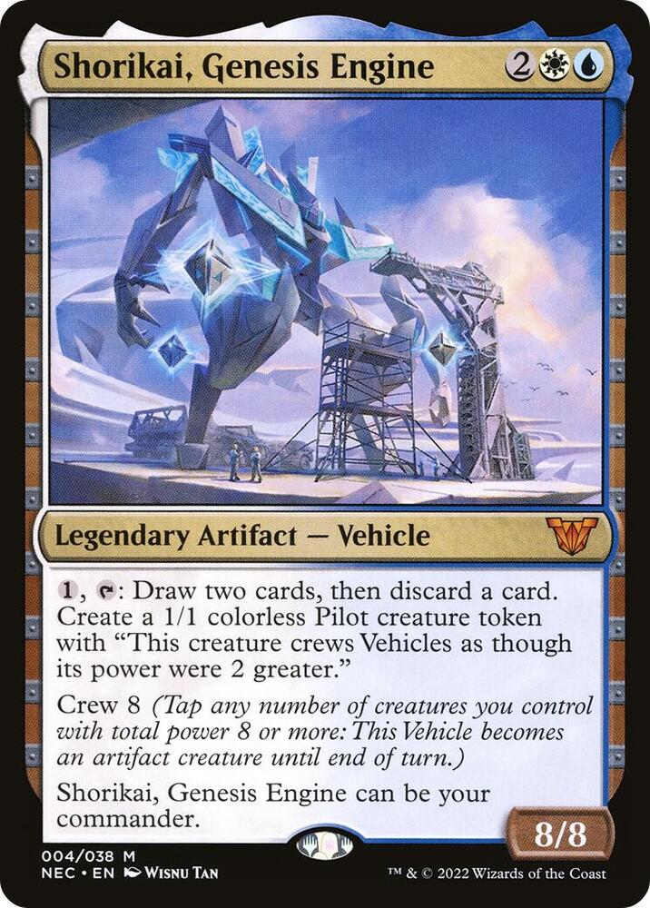 Shorikai, Genesis Engine 4 card from Commander: Kamigawa: Neon Dynasty