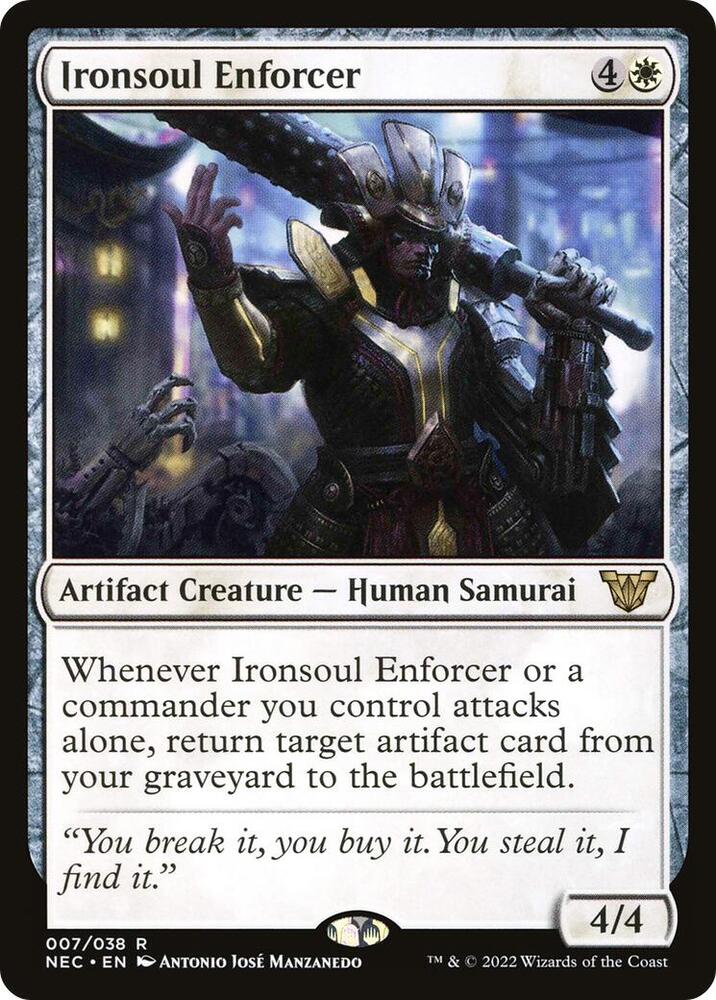 Ironsoul Enforcer 7 card from Commander: Kamigawa: Neon Dynasty