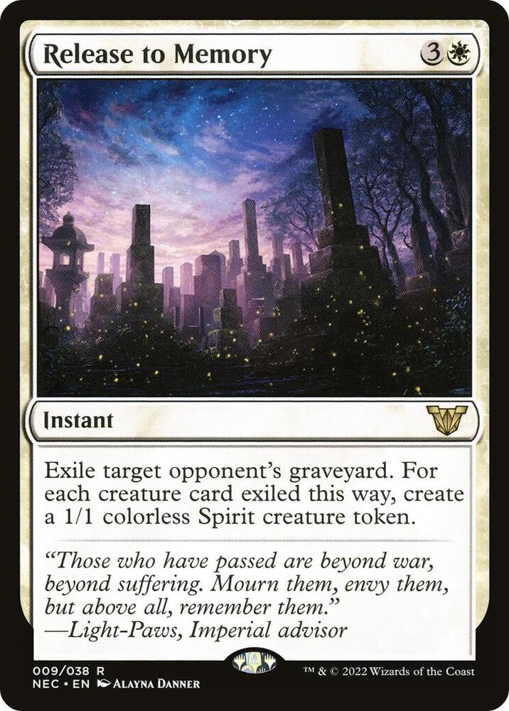 Release to Memory 9 card from Commander: Kamigawa: Neon Dynasty