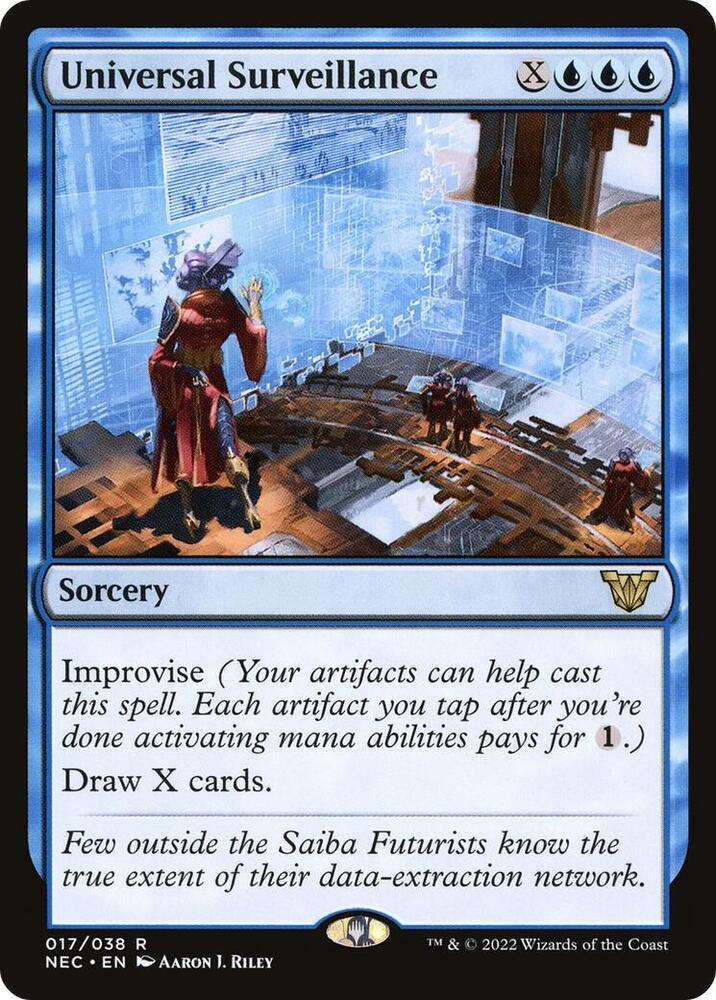 Universal Surveillance 17 card from Commander: Kamigawa: Neon Dynasty