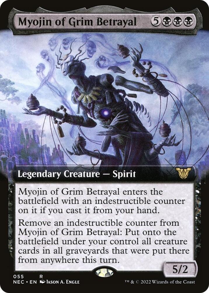Myojin of Grim Betrayal (Extended Art) 55 card from Commander: Kamigawa: Neon Dynasty