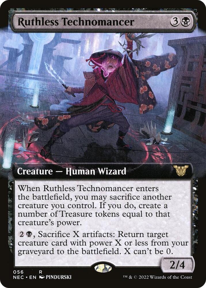 Ruthless Technomancer (Extended Art) 56 card from Commander: Kamigawa: Neon Dynasty