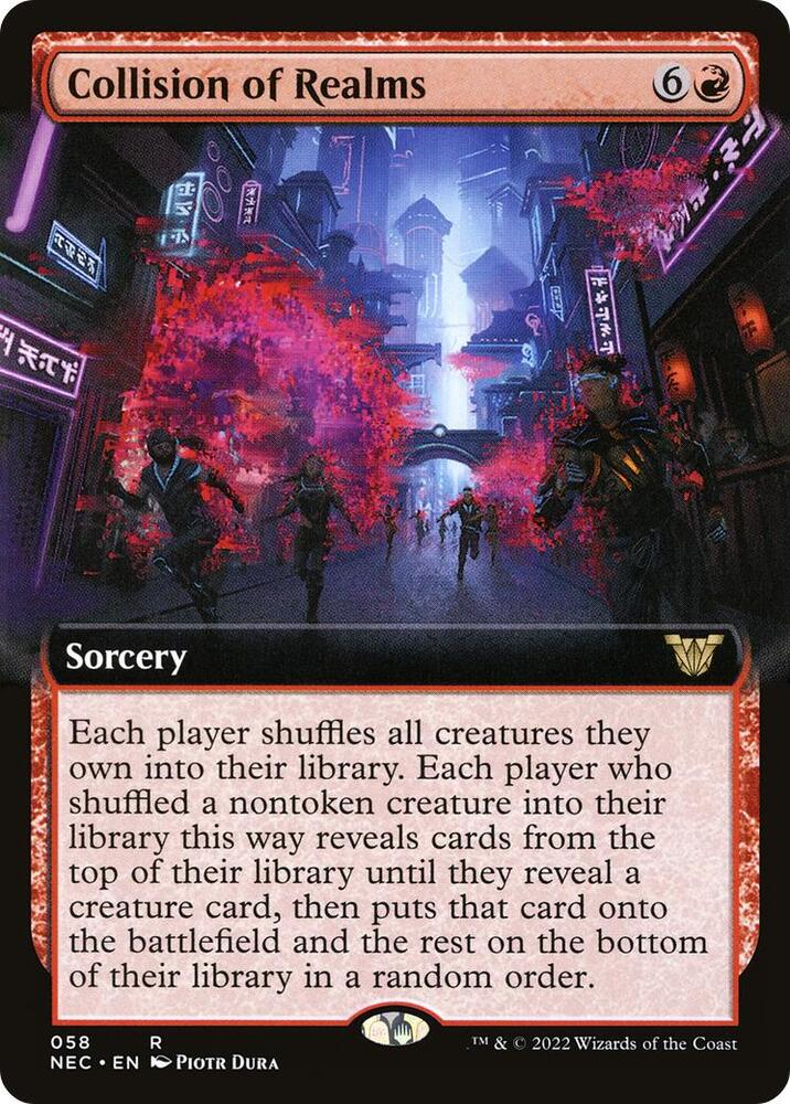 Collision of Realms (Extended Art) 58 card from Commander: Kamigawa: Neon Dynasty