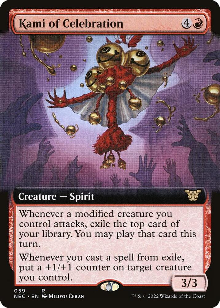 Kami of Celebration (Extended Art) 59 card from Commander: Kamigawa: Neon Dynasty