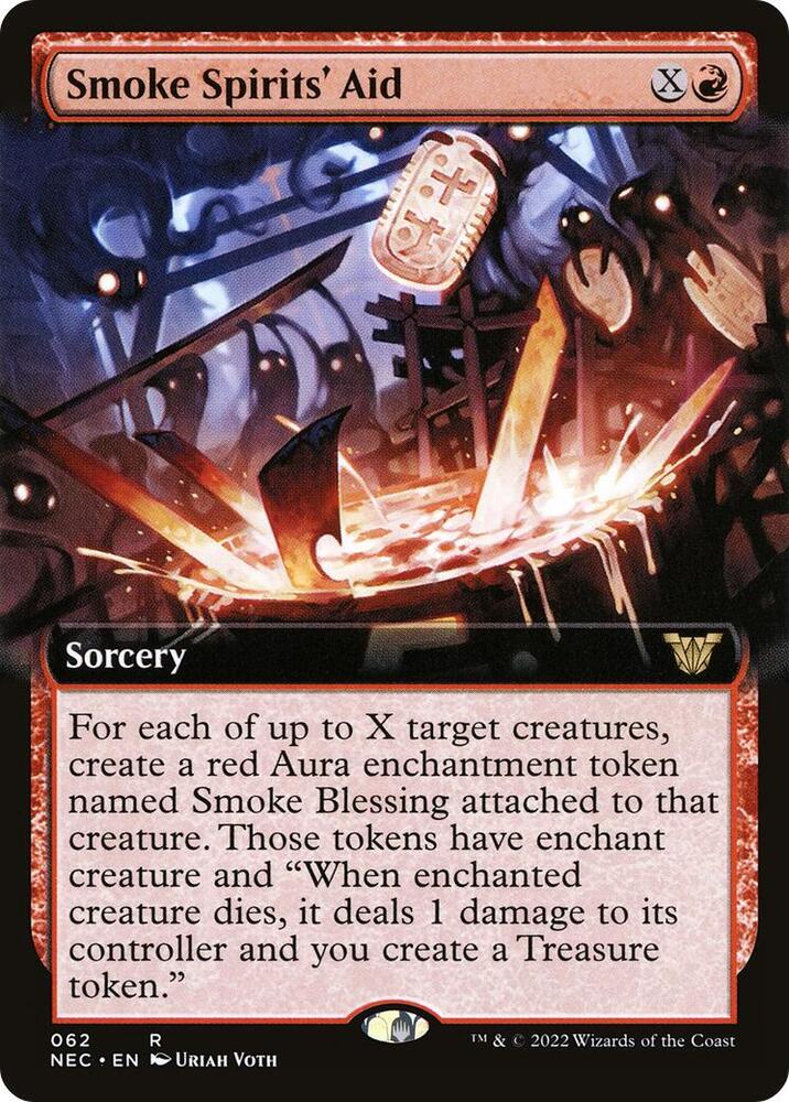 Smoke Spirits' Aid (Extended Art) 62 card from Commander: Kamigawa: Neon Dynasty