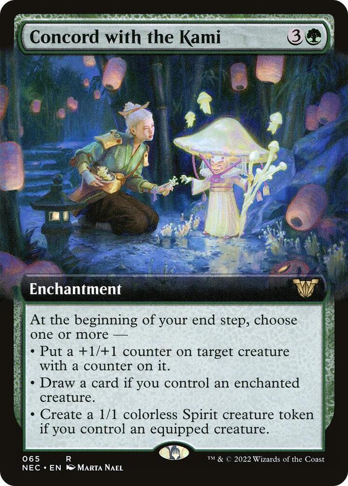 Concord with the Kami (Extended Art) 65 card from Commander: Kamigawa: Neon Dynasty