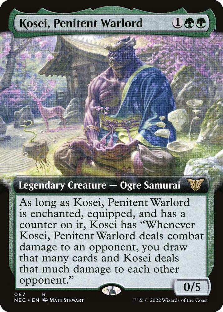 Kosei, Penitent Warlord (Extended Art) 67 card from Commander: Kamigawa: Neon Dynasty