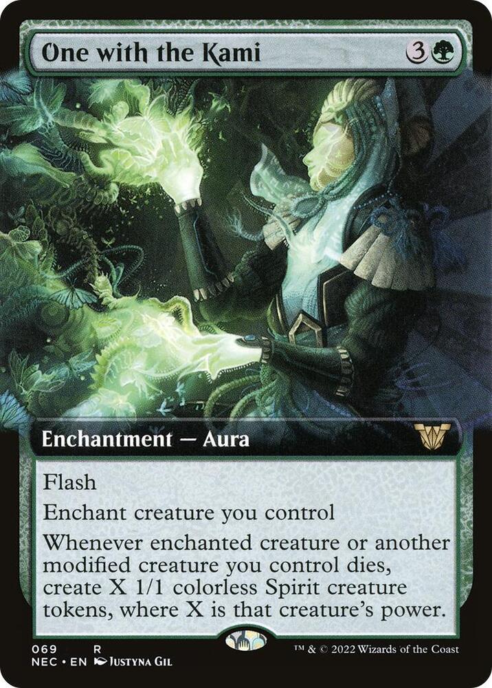 One with the Kami (Extended Art) 69 card from Commander: Kamigawa: Neon Dynasty