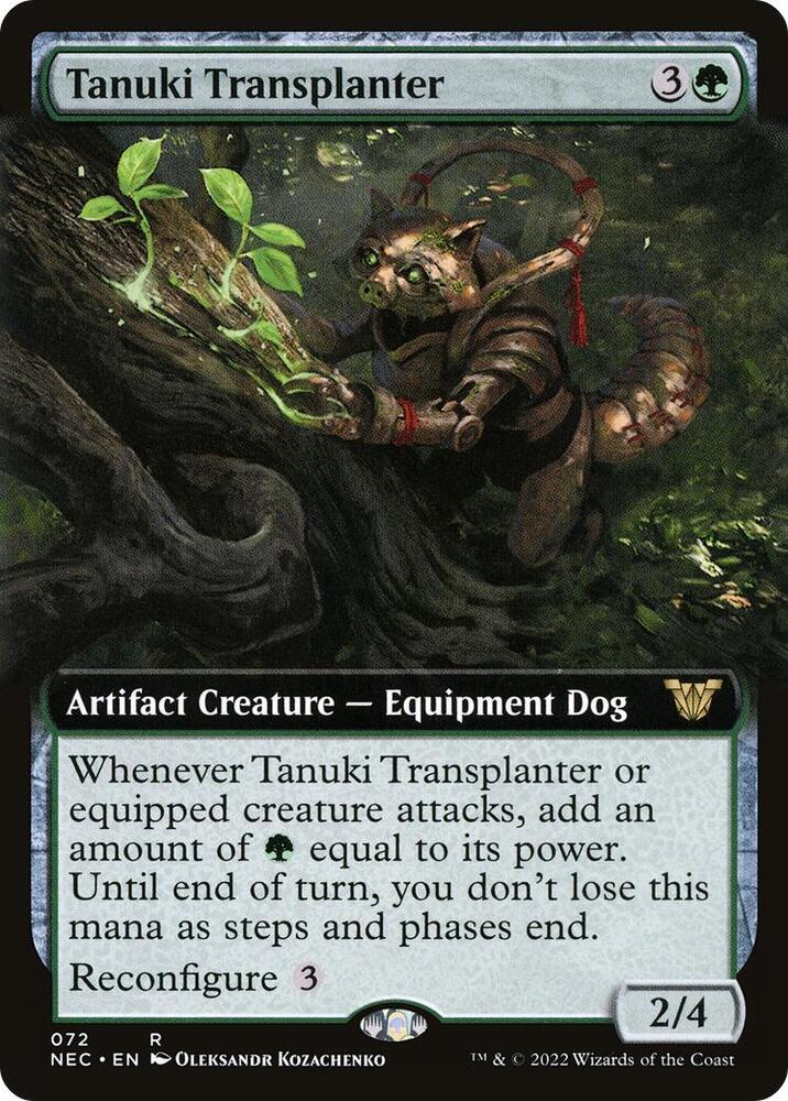Tanuki Transplanter (Extended Art) 72 card from Commander: Kamigawa: Neon Dynasty