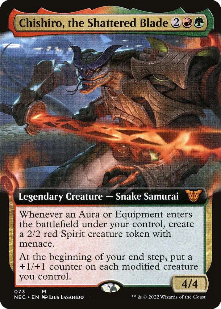 Chishiro, the Shattered Blade (Extended Art) 73 card from Commander: Kamigawa: Neon Dynasty