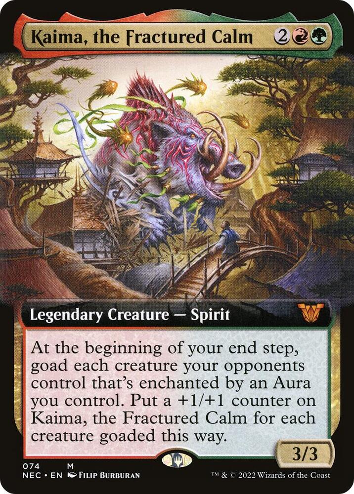 Kaima, the Fractured Calm (Extended Art) 74 card from Commander: Kamigawa: Neon Dynasty