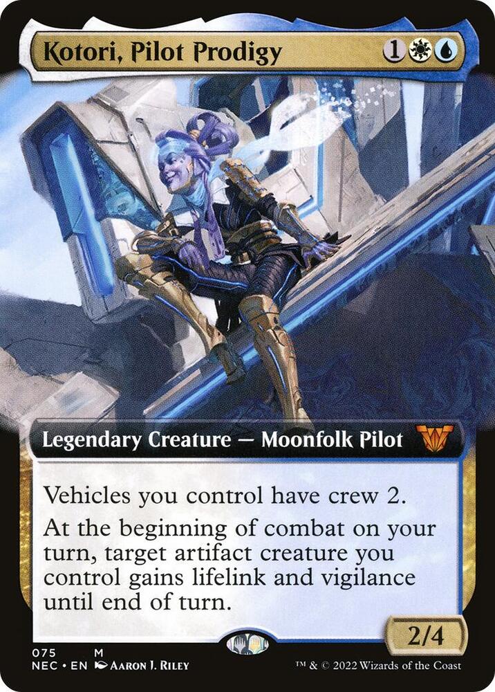 Kotori, Pilot Prodigy (Extended Art) 75 card from Commander: Kamigawa: Neon Dynasty