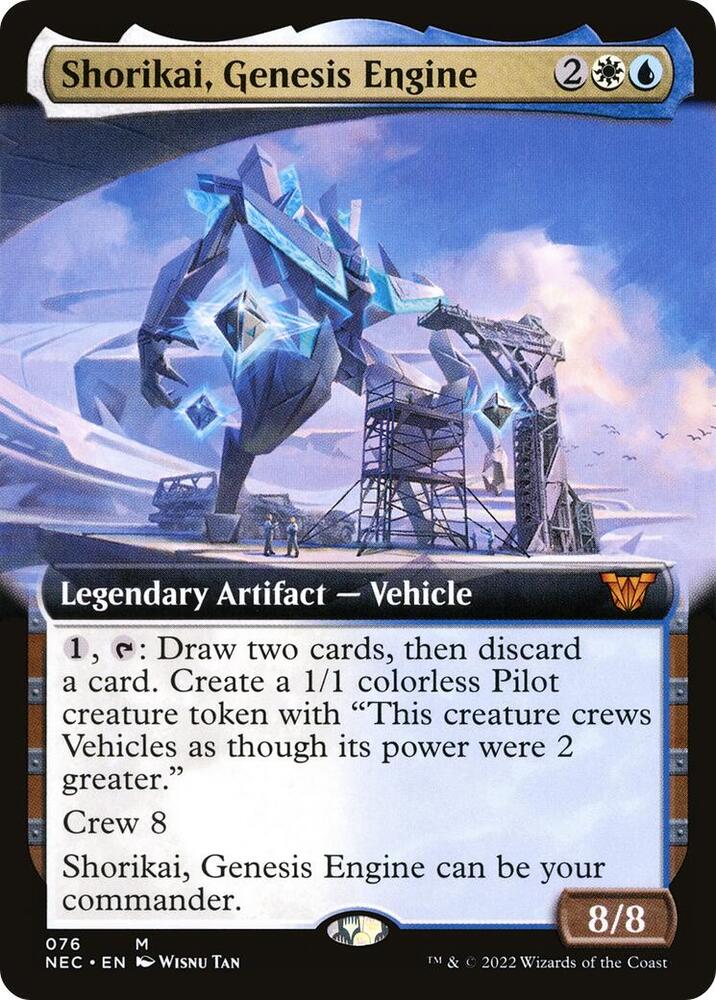 Shorikai, Genesis Engine (Extended Art) 76 card from Commander: Kamigawa: Neon Dynasty