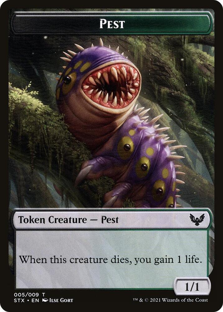 Pest (005) // Blood Double-Sided Token (Challenger 2022) 5 // 17 card from Unique and Miscellaneous Promos
