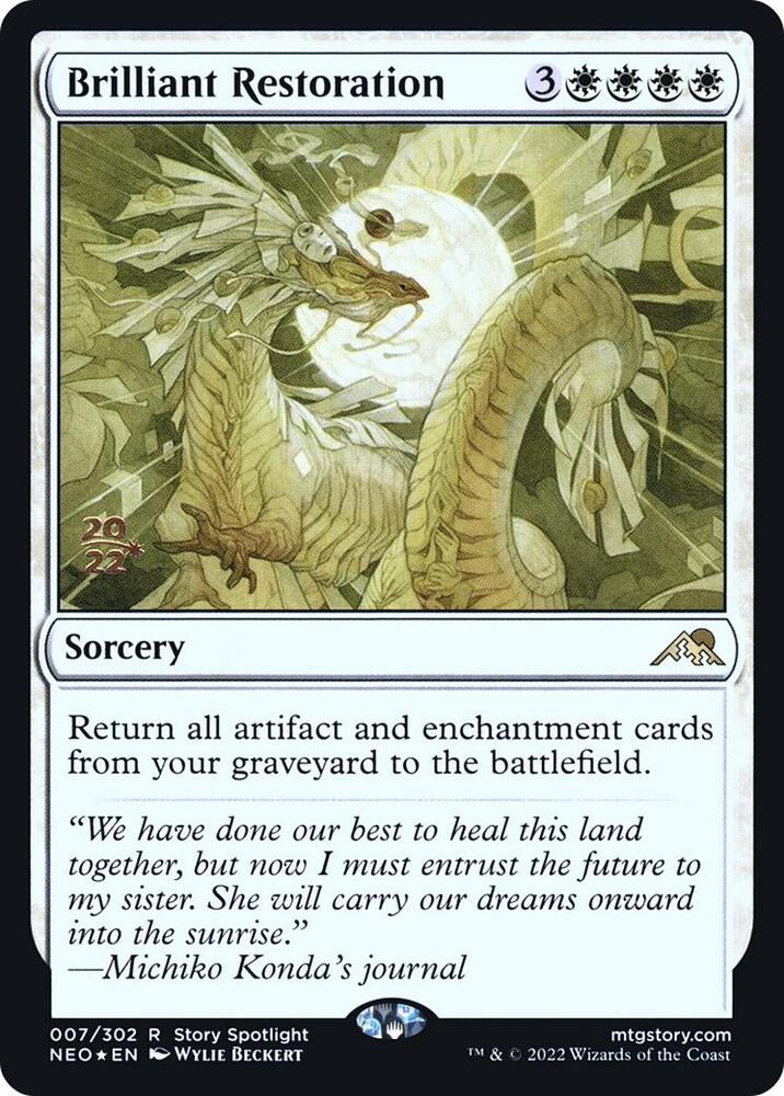 Brilliant Restoration 7 card from Prerelease Cards