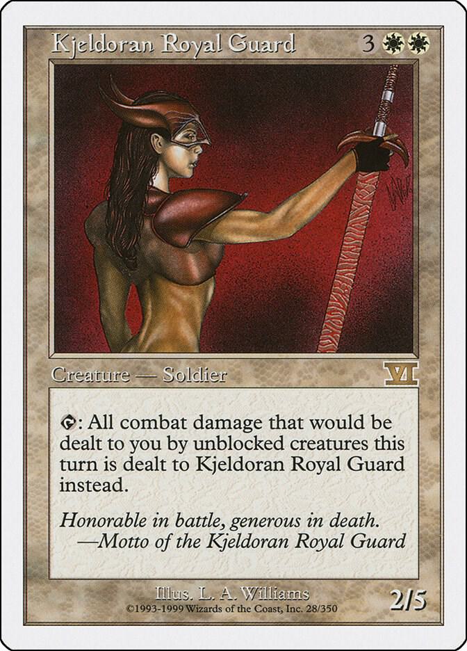 Kjeldoran Royal Guard 28 card from Classic Sixth Edition