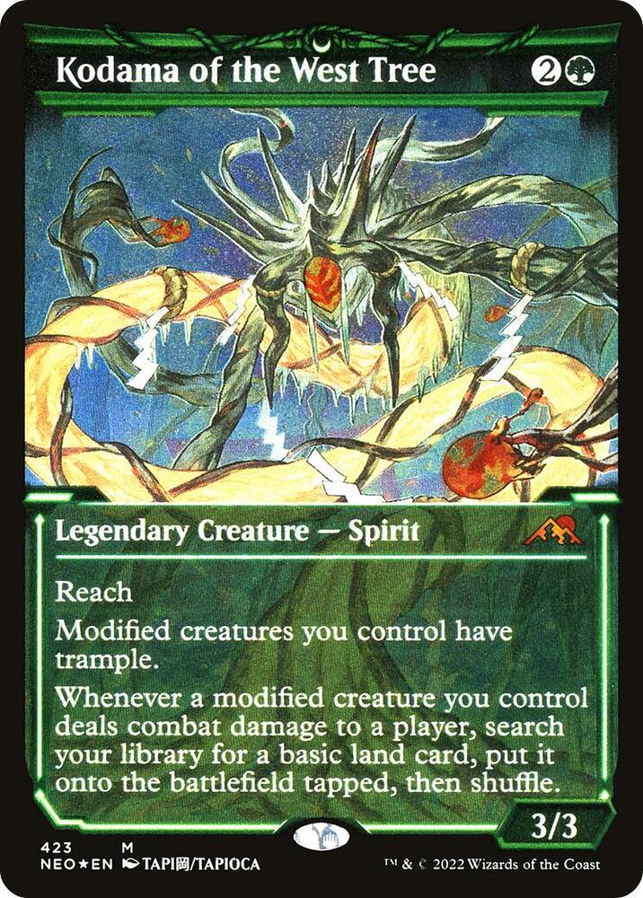 Kodama of the West Tree (Showcase) (Foil Etched) 423 card from Kamigawa: Neon Dynasty