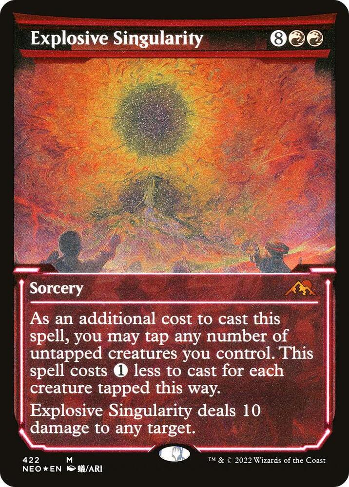 Explosive Singularity (Showcase) (Foil Etched) 422 card from Kamigawa: Neon Dynasty