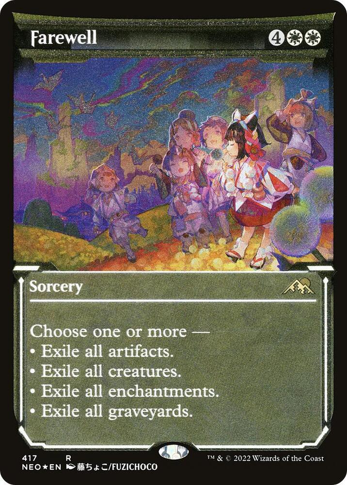 Farewell (Showcase) (Foil Etched) 417 card from Kamigawa: Neon Dynasty