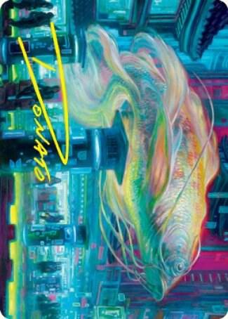 Skyswimmer Koi Art Card (Gold-Stamped Signature) 3 card from Art Series: Kamigawa: Neon Dynasty