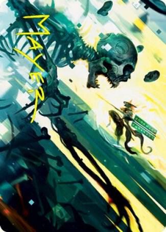Repel the Vile Art Card (Gold-Stamped Signature) 4 card from Art Series: Kamigawa: Neon Dynasty