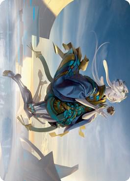 Moonfolk Puzzlemaker Art Card 6 card from Art Series: Kamigawa: Neon Dynasty