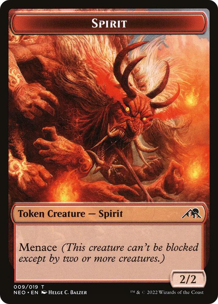 Spirit Token 9 card from Kamigawa: Neon Dynasty