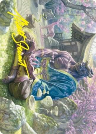 Kosei, Penitent Warlord Art Card (Gold-Stamped Signature) 8 card from Art Series: Kamigawa: Neon Dynasty